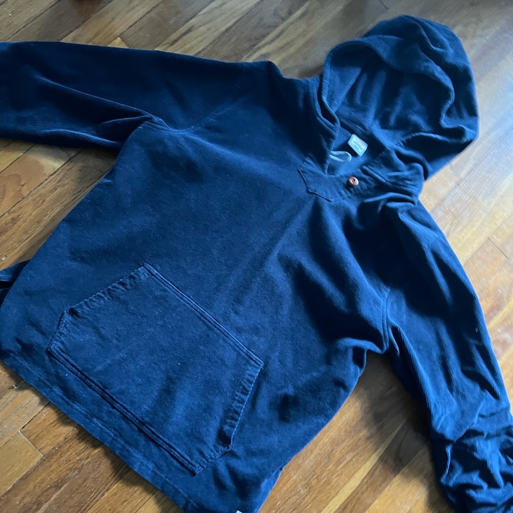Blue corduroy Hoodie